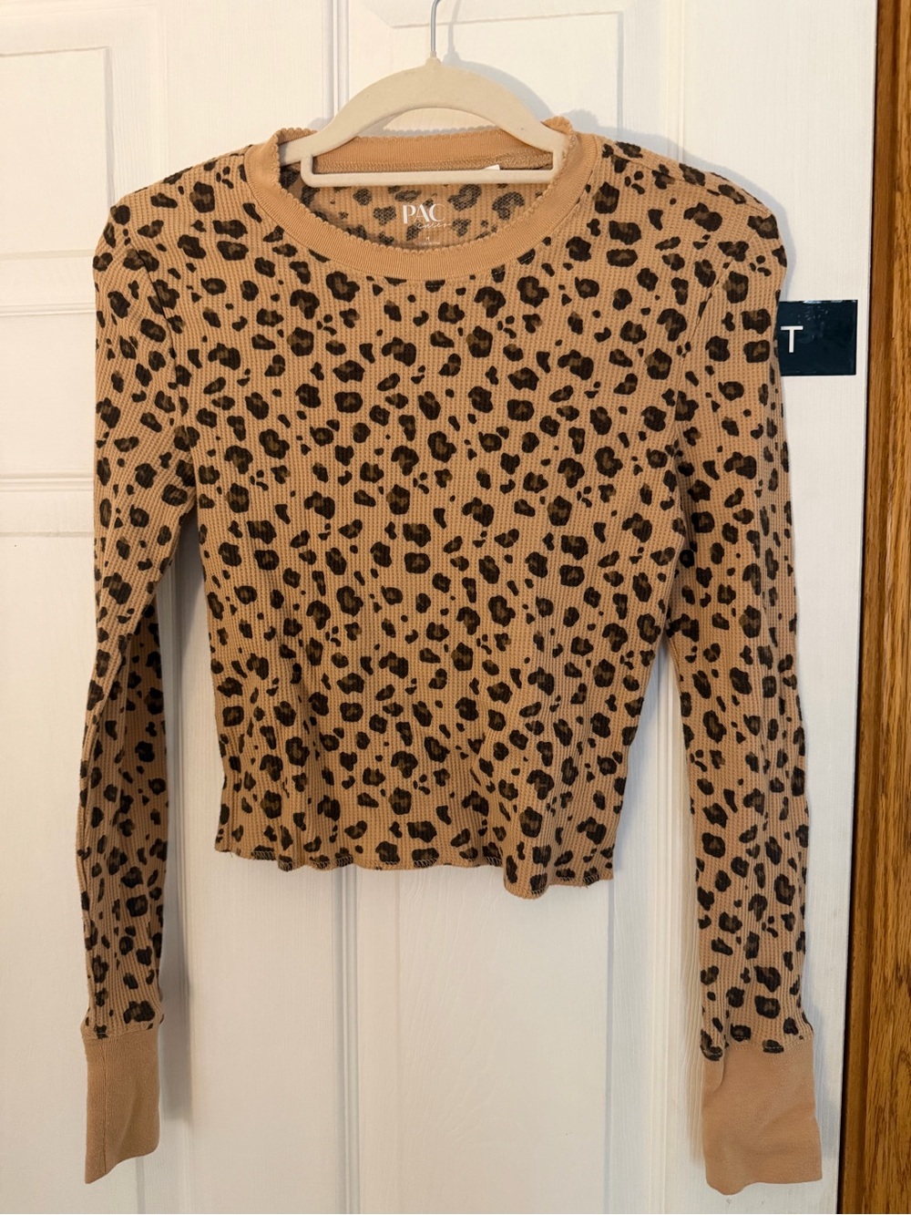 PacSun Tan Leopard Print Long Sleeve Top